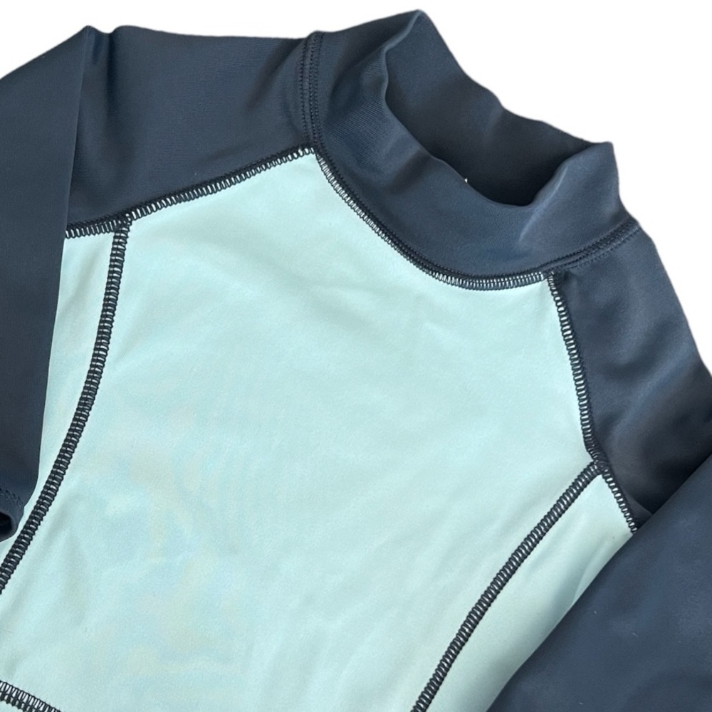3/$12 💥♻ Infant Light Blue & Navy LS Swim Shirt Rash-Guard | NB | 1248